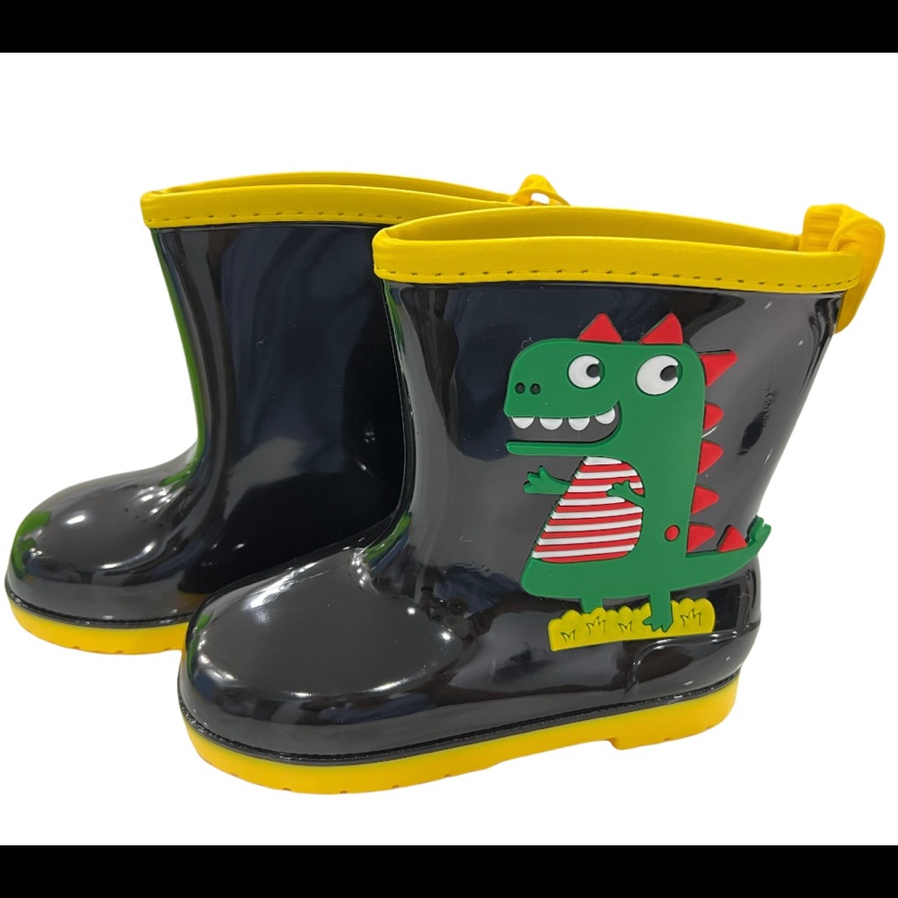 Rain Boots Little Kids Rain Boots Cartoon Dinosaur Pattern Rain Boots Non-Slip